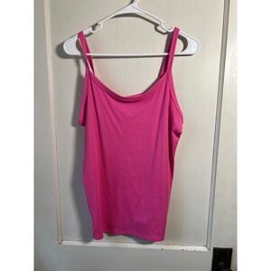 No Boundaries Ribbed Tank Top Hot Pink Camisole Spaghetti Strap Womens XL 15-17